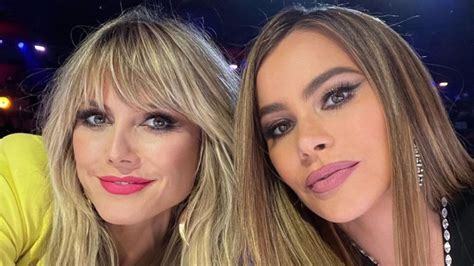 Agt S Sofia Vergara And Heidi Klum Go Head To Head In Glam Poolside