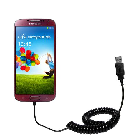 Coiled Power Hot Sync USB Cable Suitable For The Samsung Galaxy S4 With Both Data And Charge