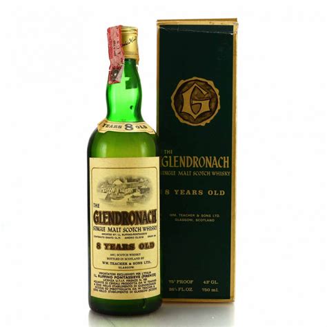 Glendronach 8 Year Old Teachers 1970s Ruffino Import Whisky Auctioneer