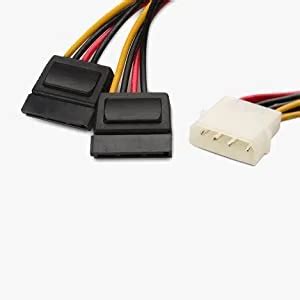 Pack Pin Molex To Dual Sata Power Y Cable Adapter Inches