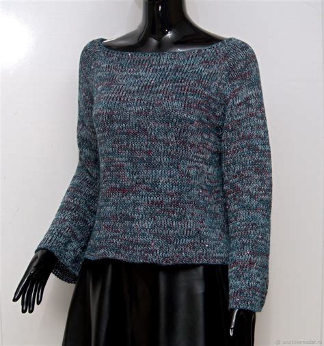 Джемпер женский вязаный с пайетками в интернет-магазине Ярмарка ...