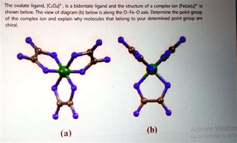 SOLVED: The oxalate ligand, [C2O4]2-, is a bidentate ligand, and the ...