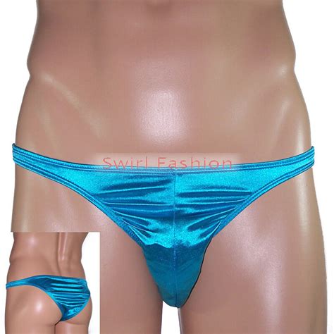 K319 Y Sexy Mens Bikini Swimsuit High Cut Narrow Waist Shiny Knit Satin Fabric EBay