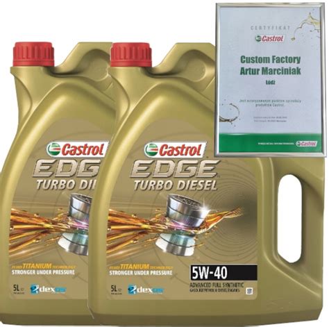 Olej 5 W40 Diesel 10l Castrol - Niska cena na Allegro.pl