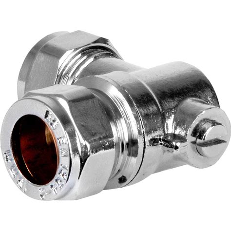 15mm Chrome Plated Angled Isolating Valve