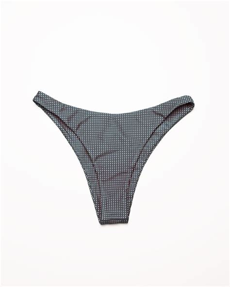 Bas De Bikini Fran Oise Bleu Noir Vichy Boutique La Penderie