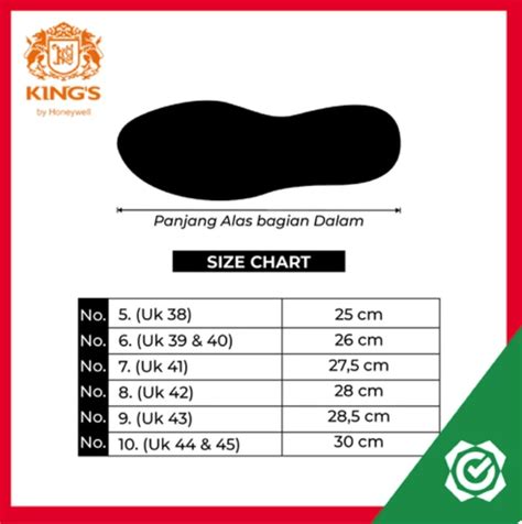 Kings Safety Shoes Size Chart At Maybelle Lambert Blog