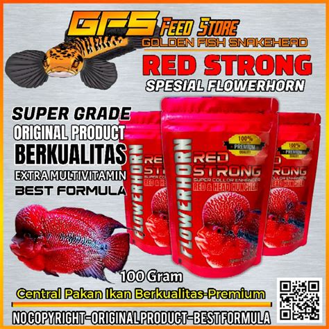 jual pelet louhan red strong  gram shopee indonesia