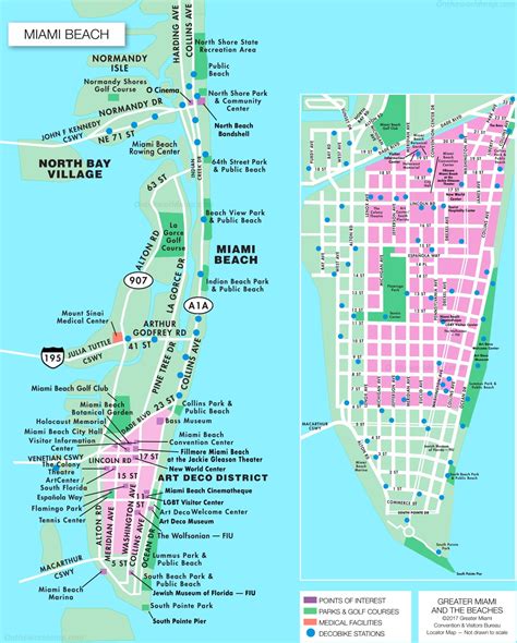 Map Of Miami Beach Attractions | Beach Map