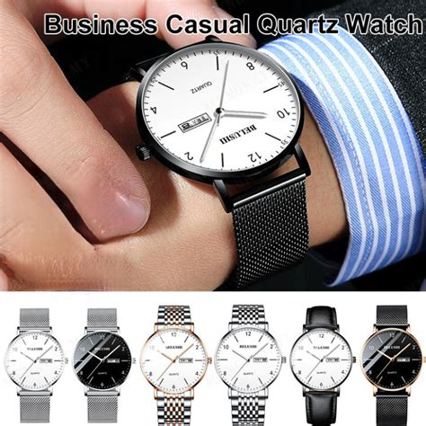 Mengkai Men S Quartz Watch With Genuine Leather Strap Lazada