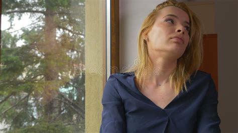 Gorgeous Bored Naked Lady Saying Goodbye Stock Video Footage Video Of Brown Background