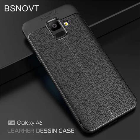 BSNOVT For Samsung Galaxy A6 2018 Cover Soft Silicone TPU Leather ...