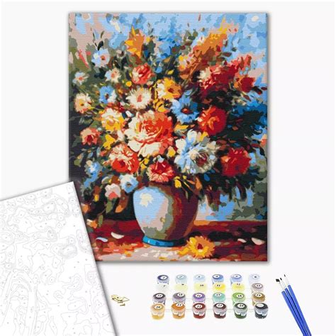 Set Pictura Pe Numere Luxurious Bouquet In A Vase Brushme