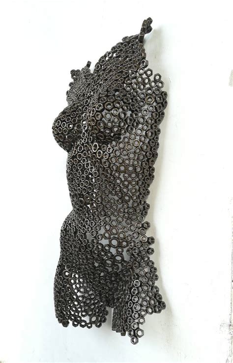 Abstract Metal Wall Art Sculpture Home Decor Female Nude Torso Iron Steel Etsy