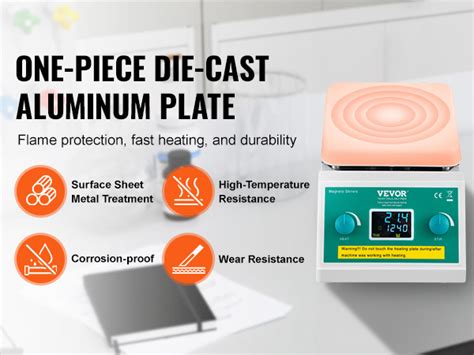 Vevor Magnetic Stirrer Hot Plate Max F C Rpm Hot Plate With Magnetic Stirrer