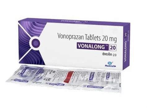 vonoprazan mg vonalong  packaging size  tablets  rs