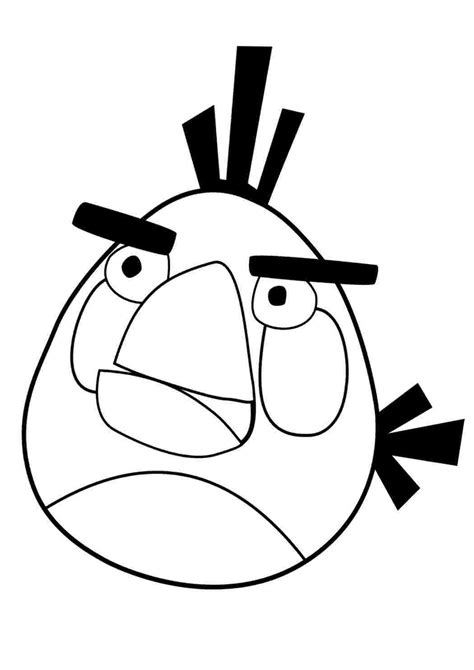 Раскраски, Распечатать Белую птичку Энгри Бердз на принтере. Интересные ...