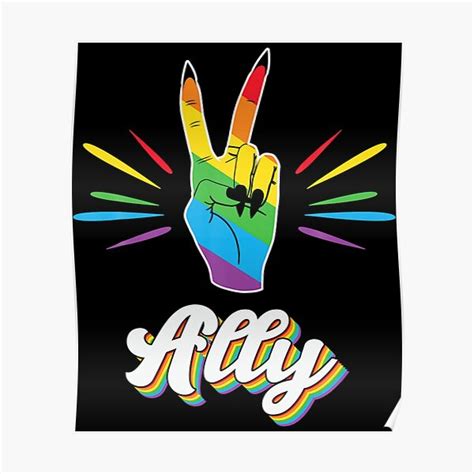 Póster Amigos lgbt aliado orgullo gay mordiendo el labio de MollieCooper Redbubble