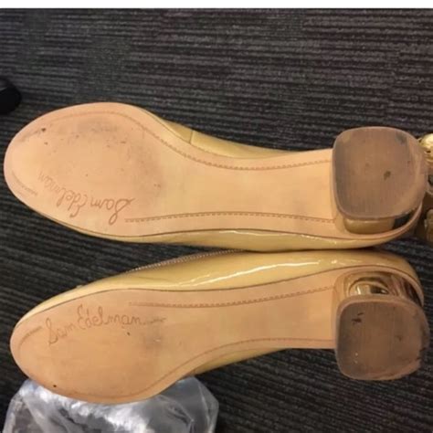 Sam Edelman Shoes Sam Edelman Nude Gold Stacked Block Heel Ballet