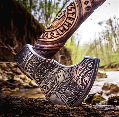 Viking Forged Axe Ragnar Viking Axe Personalised Hatchet Inspire