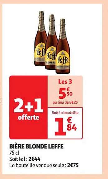 Promo Bi Re Blonde Leffe Chez Auchan Icatalogue Fr