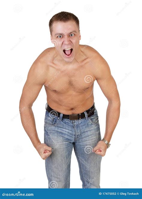 Guy With A Naked Torso Stock Photo Image Of Muscle Adult 17475052