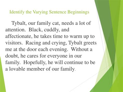 PPT - Vary Sentence Beginnings PowerPoint Presentation, free download ...