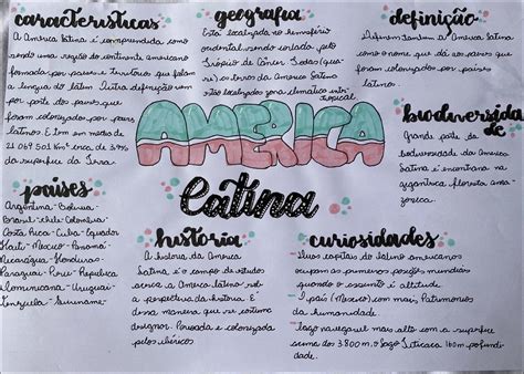 Mapas Mentais Sobre AMERICA LATINA Study Maps