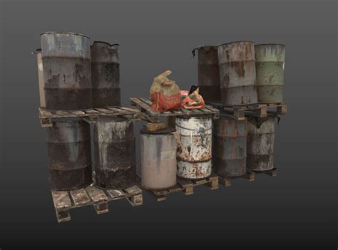 Barrel Stack Model Turbosquid 2047101