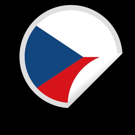Czech flag sticker clip art - Openclipart