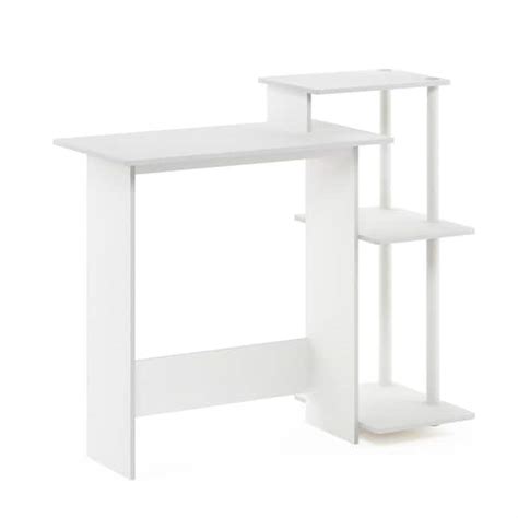 Furinno Efficient 40 in. Rectangular White/White Computer Desk with ...