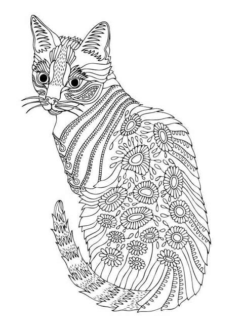 Раскраска антистресс кошка 🖍. Раскрашиваем любимыми цветами бесплатно и ...
