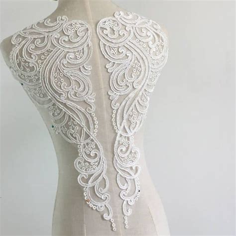 Lace Applique Bodice Applique Trims Light Ivory Etsy