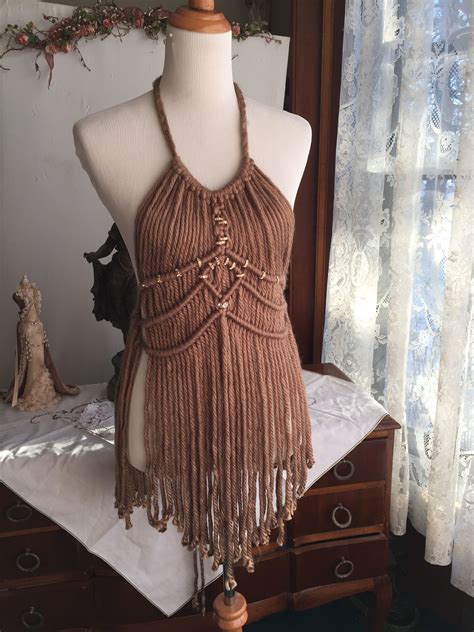 Macramé halter top dress By Vicky Doganis knot me jewels KMJ