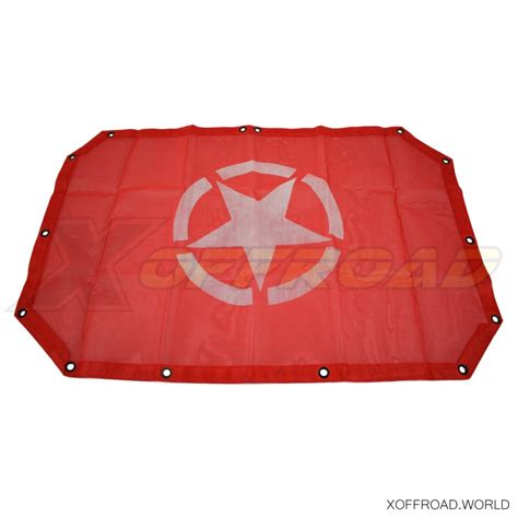 Sonnendach Bikini Rot 5 Punkte Stern 2 Türer Jeep Wrangler JK XOST016 X Offroad