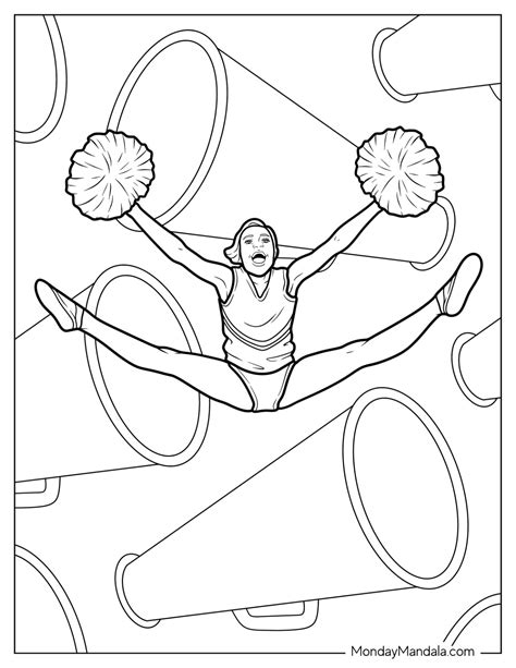 20 Cheerleading Coloring Pages Free Pdf Printables