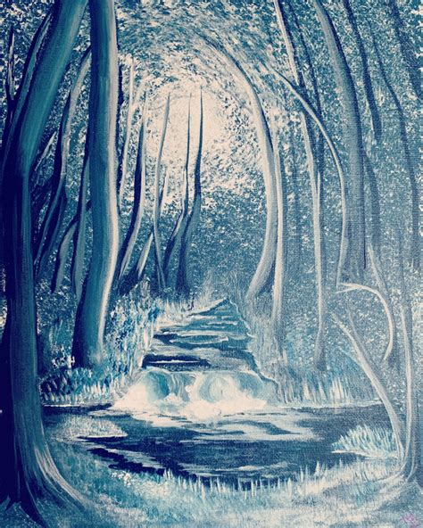 Painting (31) Full Moon In the Forest – Meg Sorick, Author/Artist