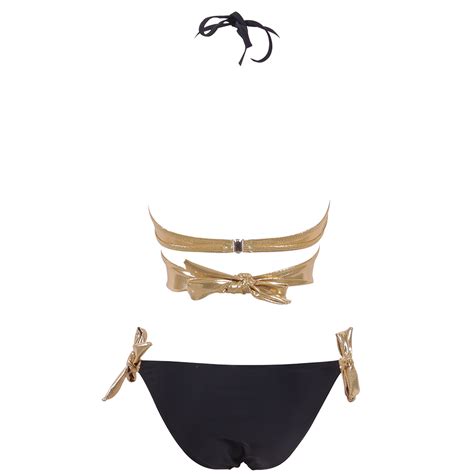 Sexy Bikini Women Swimsuit Push Up Swimwear Criss Cross Bandage Halter Bikini Set Beach Bathing