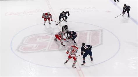 rmu mens hockeys season ends  semifinal   sacred heart