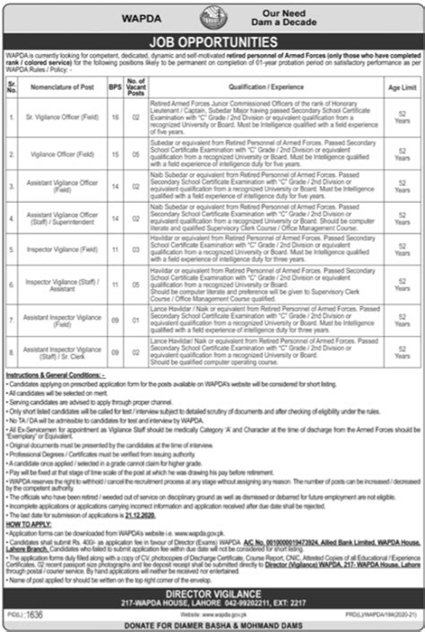 WAPDA Jobs 2020 In Lahore 2024 Job Advertisement Pakistan