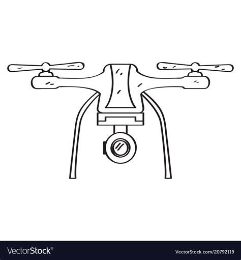 Drone Toy Sketch Royalty Free Vector Image Vectorstock