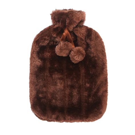 Wovilon L Hot Water Bottle Artificial Plush Cloth Hot Water Bottle Thermotherapy Cold