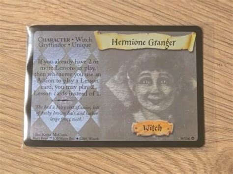 Harry Potter Tcg Trading Card Game 2001 Holo Hermione Granger 9116 Ebay