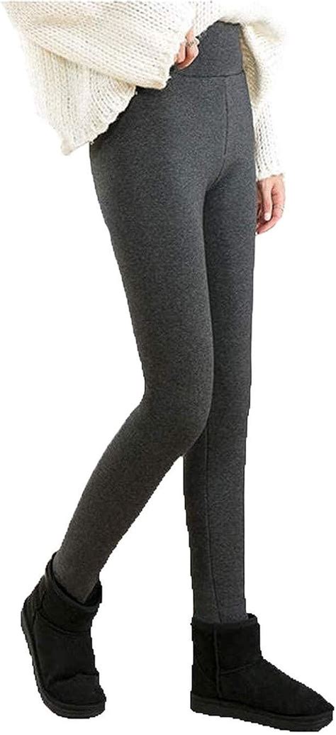 Warme Thermo Leggings Damen Verdicken Mit Plüsch Gefüttert Slim Lange