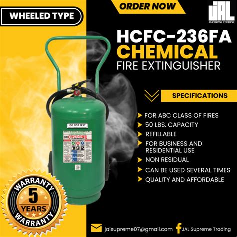 Wheeled Fire Extinguisher Lbs Green Hfc Fa Chemical Lazada Ph