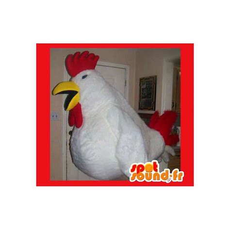 Purchase White Chicken Mascot Realistic Costume Hen In Animal Mascots