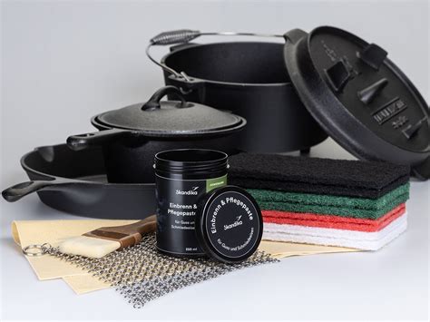 Dutch Oven Pflegeset Inkl Paste Ringreiniger Skandika