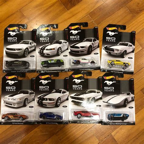 Hot Wheels Ford Mustang 50th Anniversary Set 8 Hobbies Toys Toys Games On Carousell