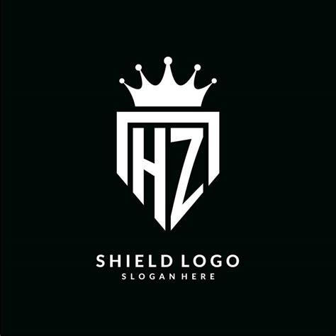 Letter Hz Logo Monogram Emblem Style With Crown Shape Design Template 27619261 Vector Art At