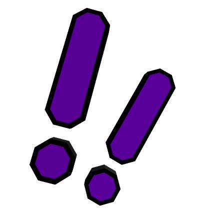 Anime Exclamation Marks On Face Purple Roblox Item Rolimon S